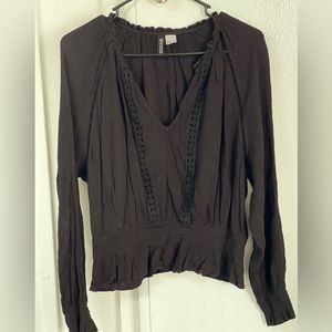 Black blouse, H&M, size 44(us size12)